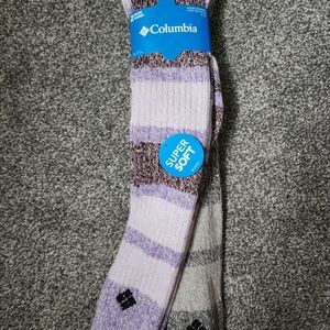 Columbia Women's Casual Socks - Lavender and Charcoal